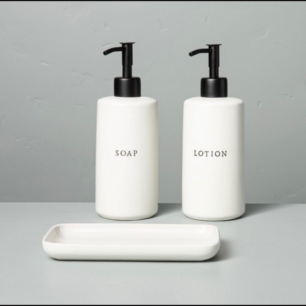 Hearth and Hand stoneware soap & lotion pu…